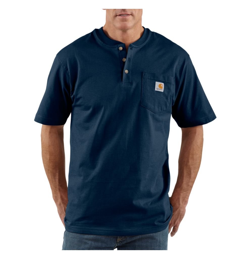 Carhartt Men's Loose Fit Heavyweight Short-Sleeve Pocket Henley T-Shirt